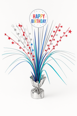 "Here's to Your Birthday" Metallic Spray Centerpiece
