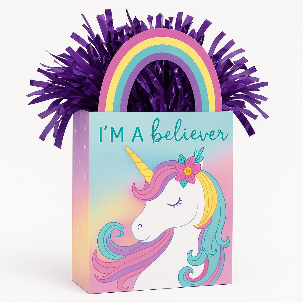 Enchanted Unicorn Balloon Weight - "I'm a Believer" Tote