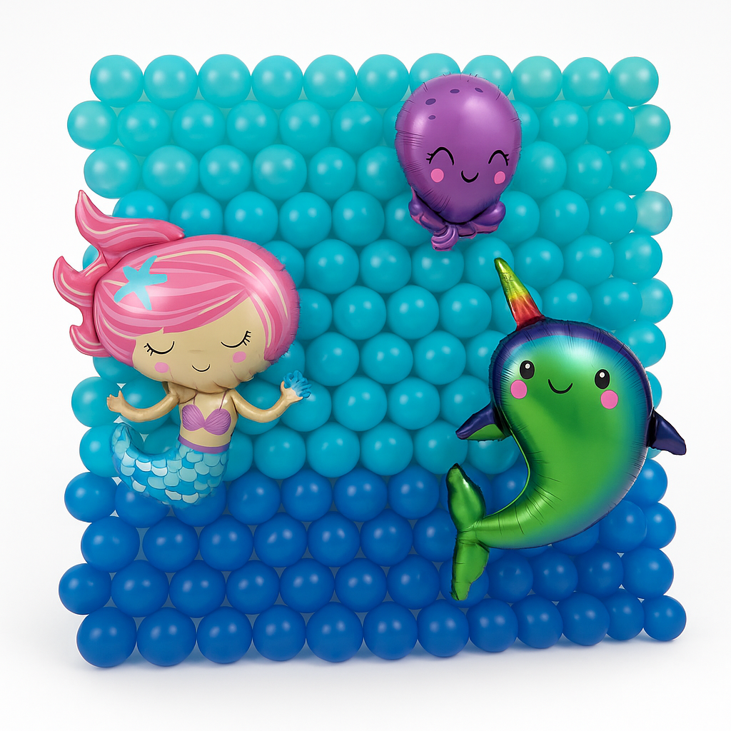 Magical Mermaid & Friends Balloon Backdrop Kit