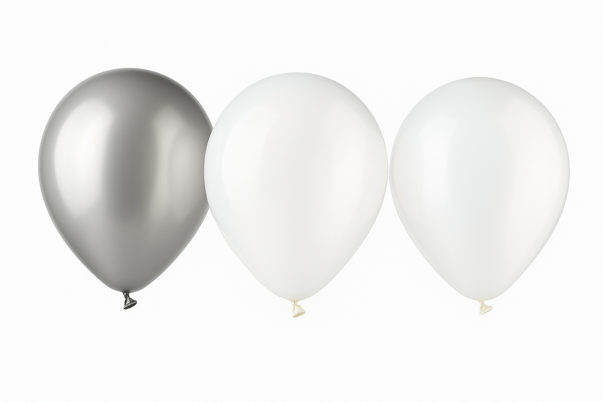 Platinum Assorted 5-Inch Latex Balloons - 25 Pack