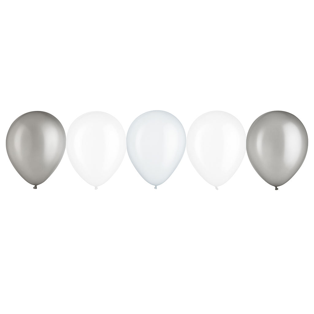 Platinum Mix Latex Balloons, 11-Inch, 15-Pack