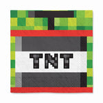 Pixel Party TNT Beverage Napkins - 16-Pack, 2-Ply - 5 In. X 5 In.