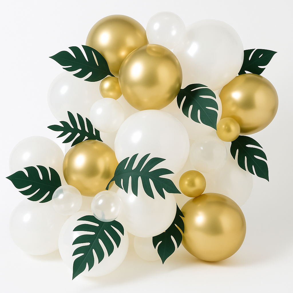Festive Green Leafy Balloon Decoration Kit