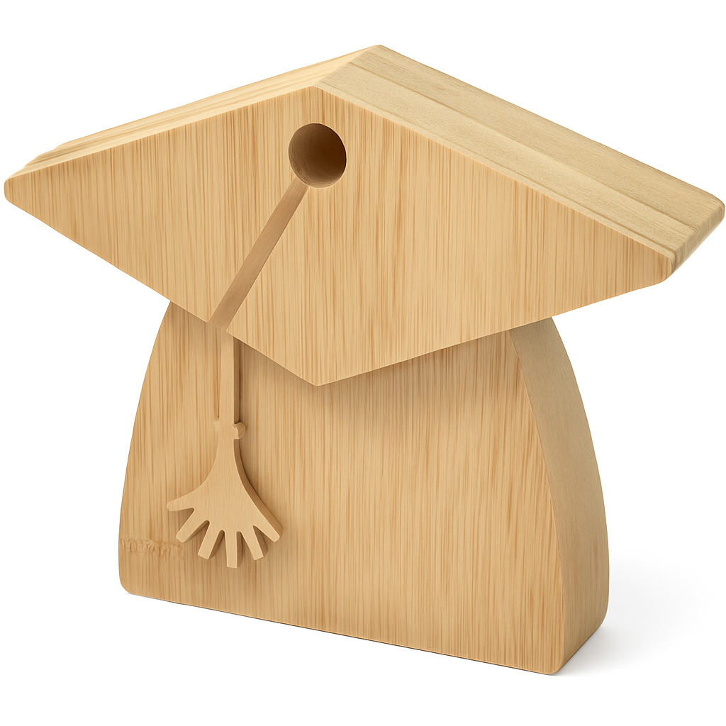 Wooden Graduation Cap Balloon Weight