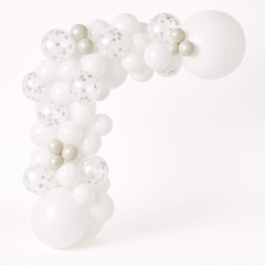 Elegant White Balloon Garland Kit