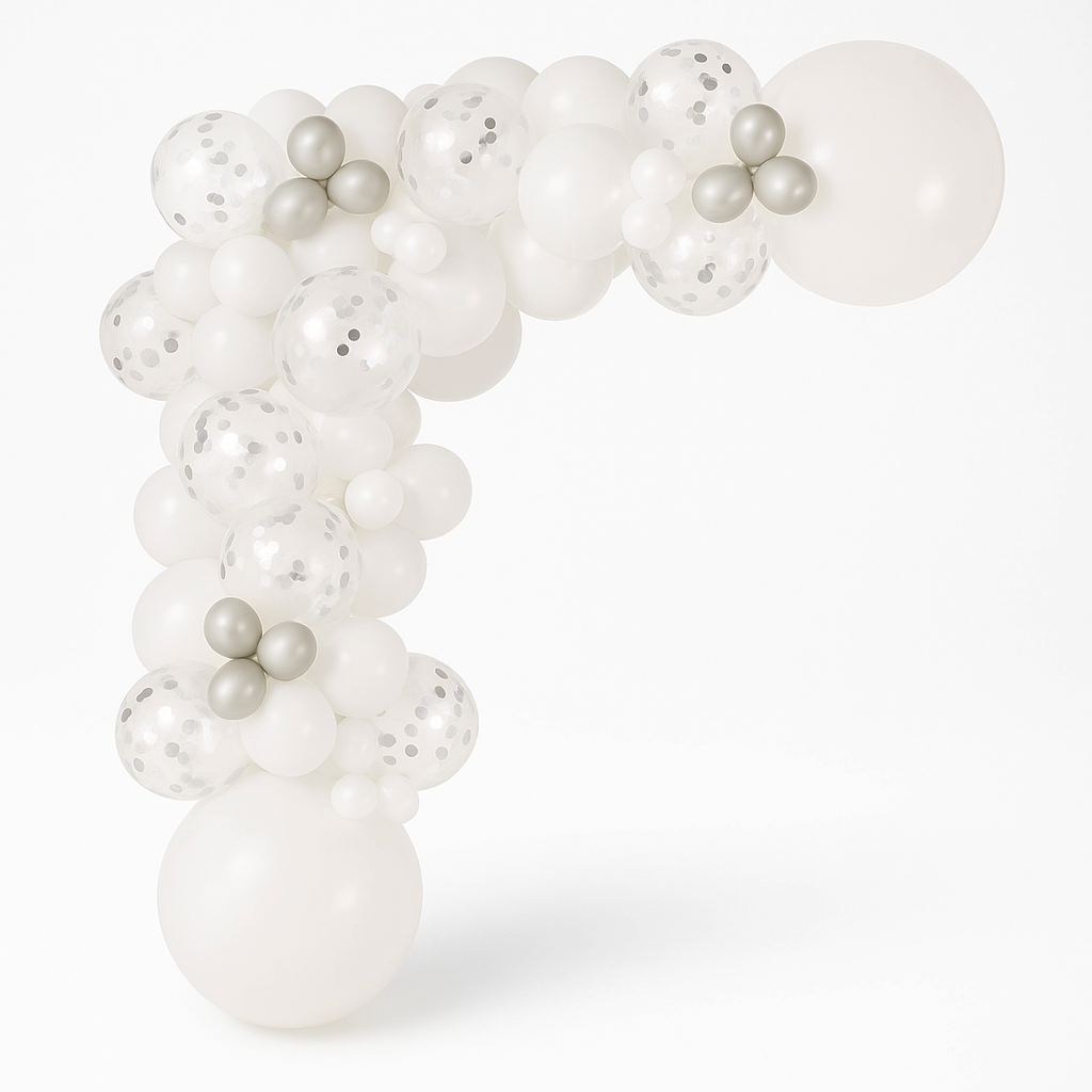 Elegant White Balloon Garland Kit for Parties & Events