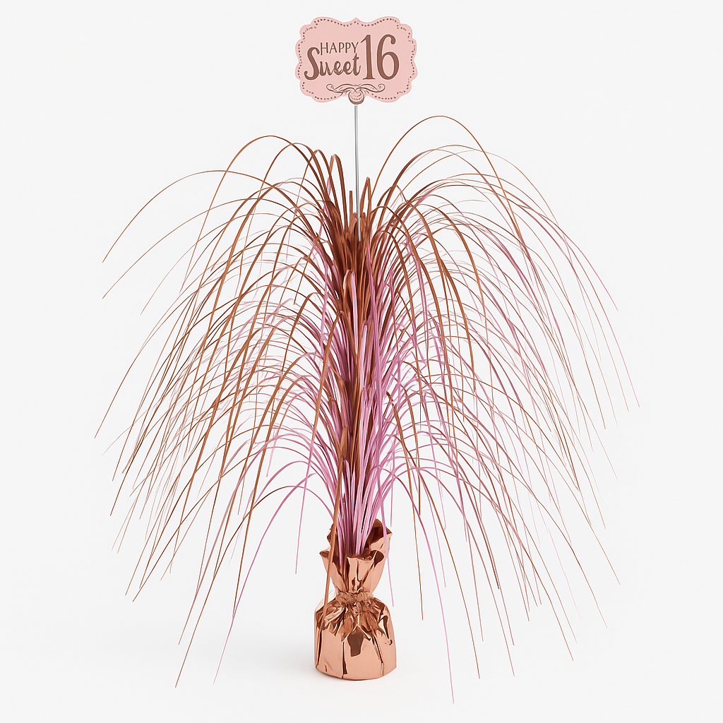 Sweet Sixteen Rose Gold Spray Centerpiece