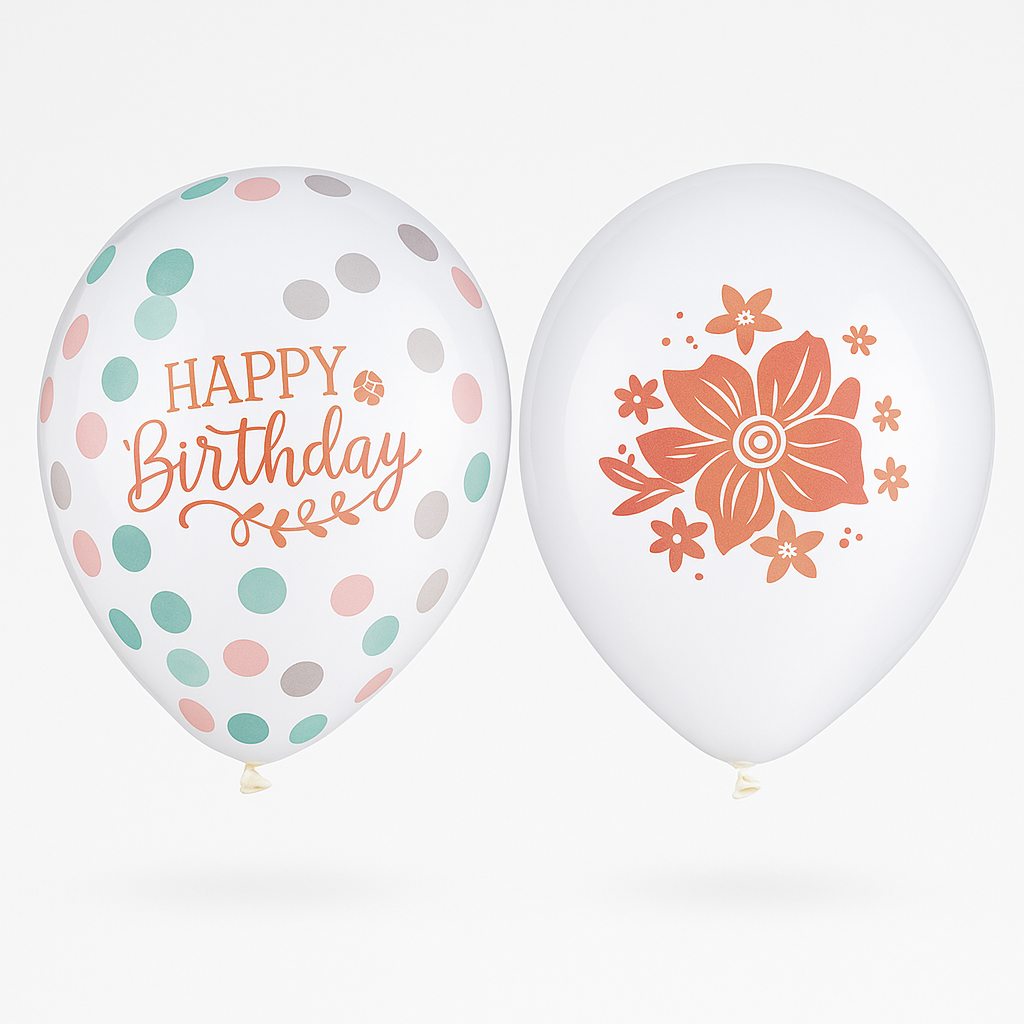 Free Spirit Confetti Latex Balloons - Baby's First Birthday
