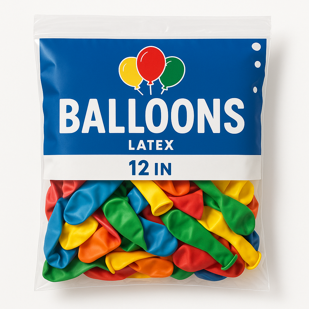 Assorted Pastel Latex Balloons - 12-Inch, 72-Pack