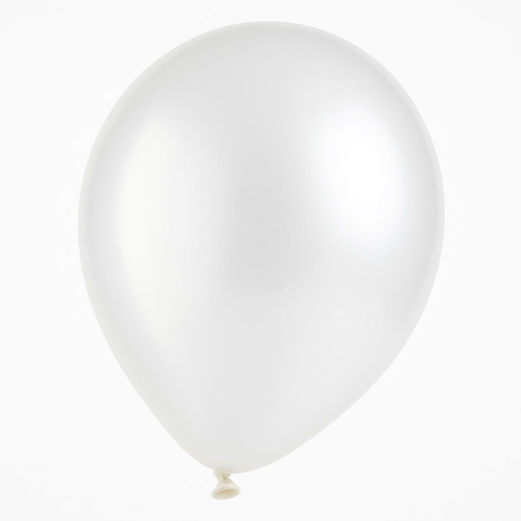 White Pearl 12" Latex Balloons - 72 Pack