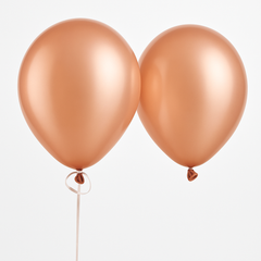 Rose Gold Pearl Latex Balloons, 9-Inch, 20-Pack
