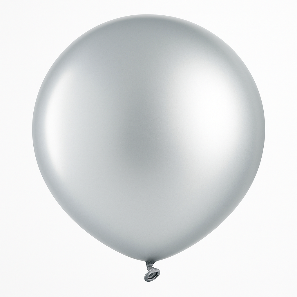 Silver 24" Pearl Latex Balloons - 4 Pack