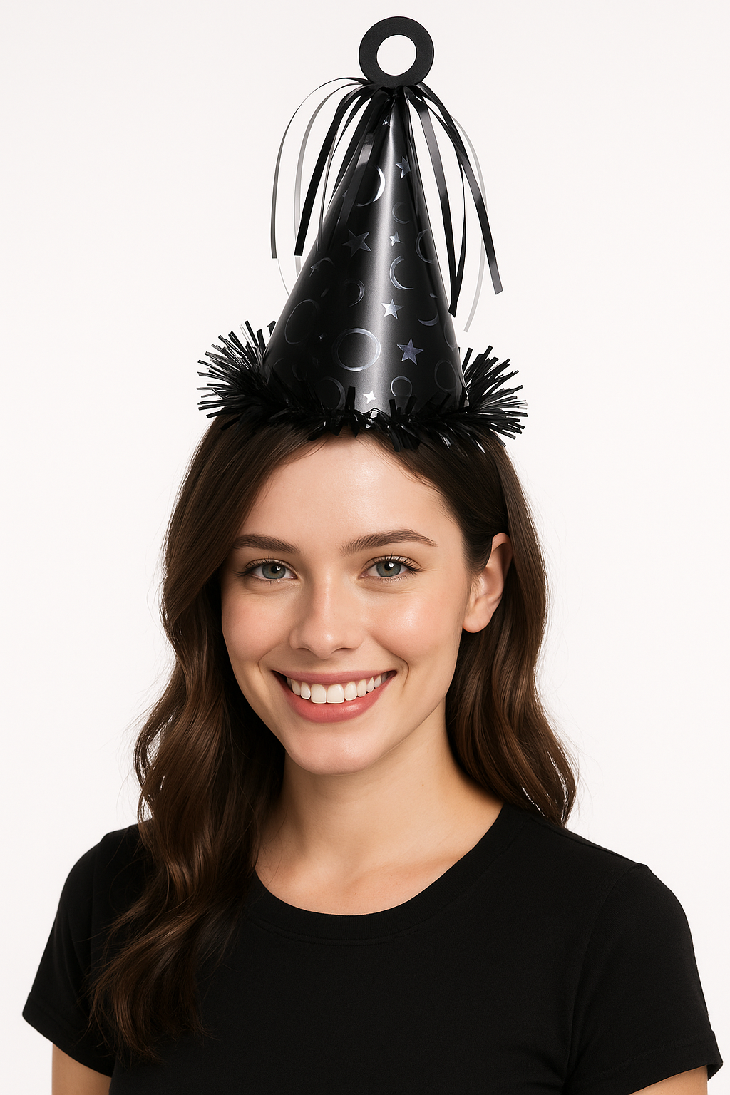 Black Party Hat Balloon Weight