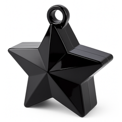 Black Star Shaped Balloon Weight Accessory, 4.5-Inch