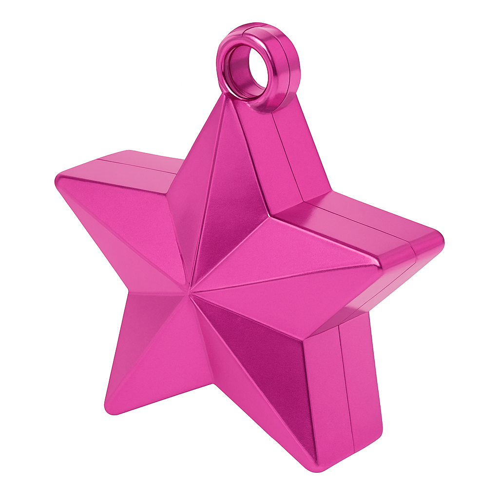 Bright Pink Star Balloon Weight - Keep Your Balloons Secure in Style