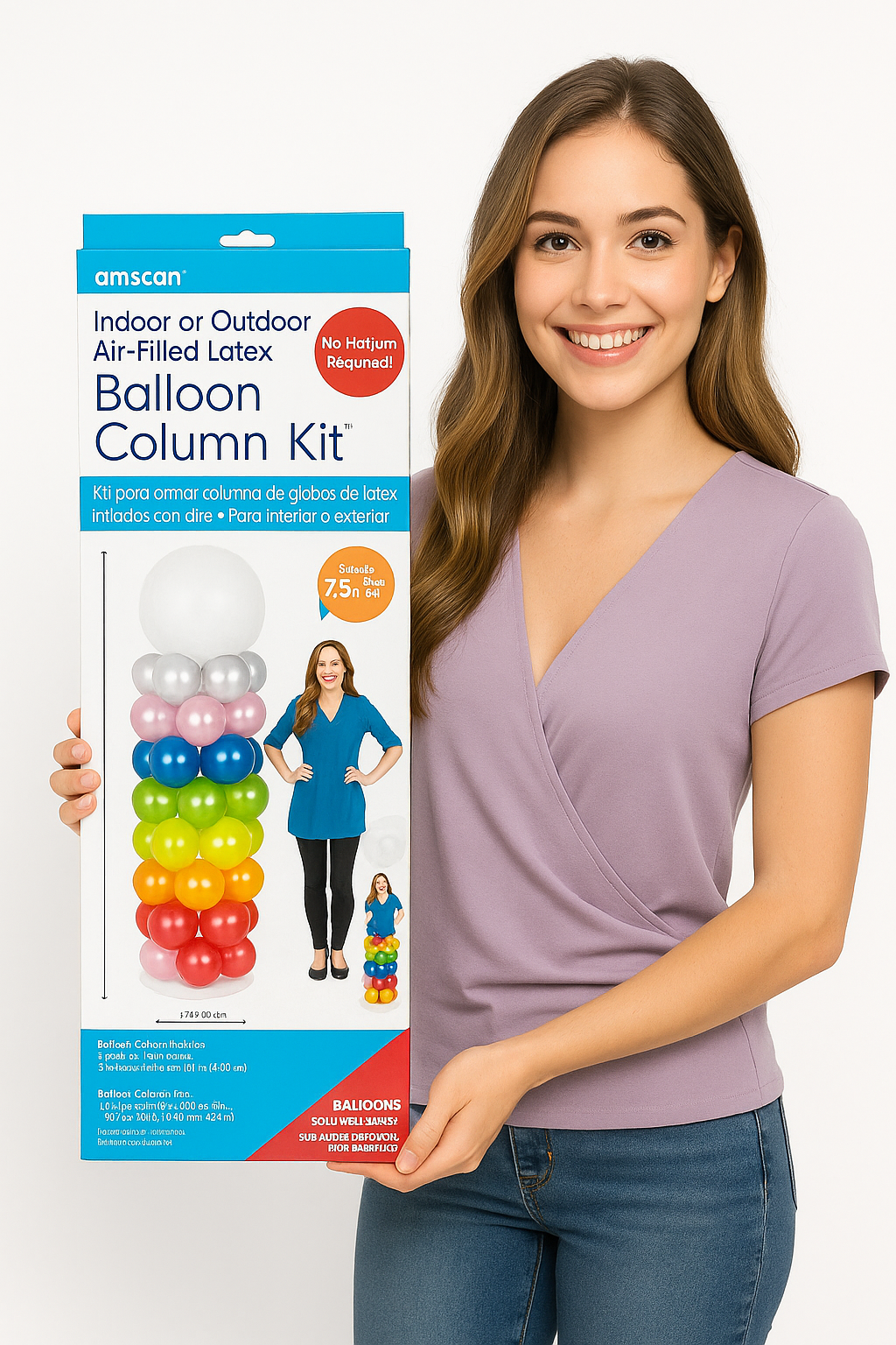 Versatile Balloon Column Kit with Stand - 7.5 ft