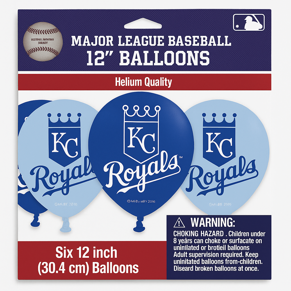 Kansas City Royals 12" Printed Latex Balloons - 6 Pack