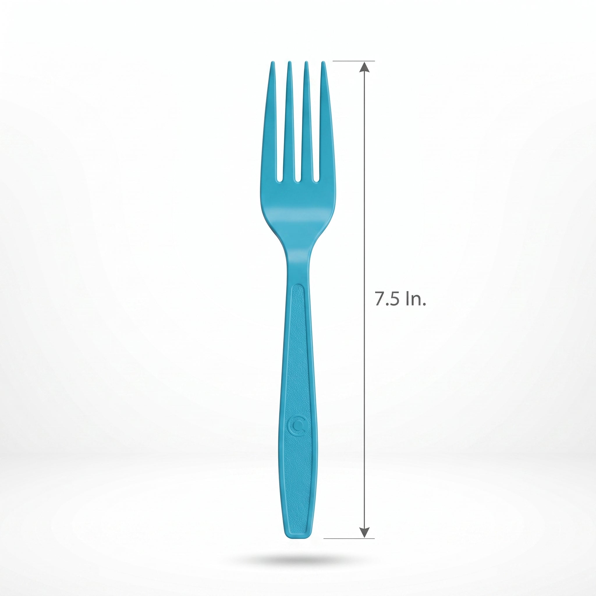 Caribbean Blue Heavyweight Plastic Forks - 7.5 in.