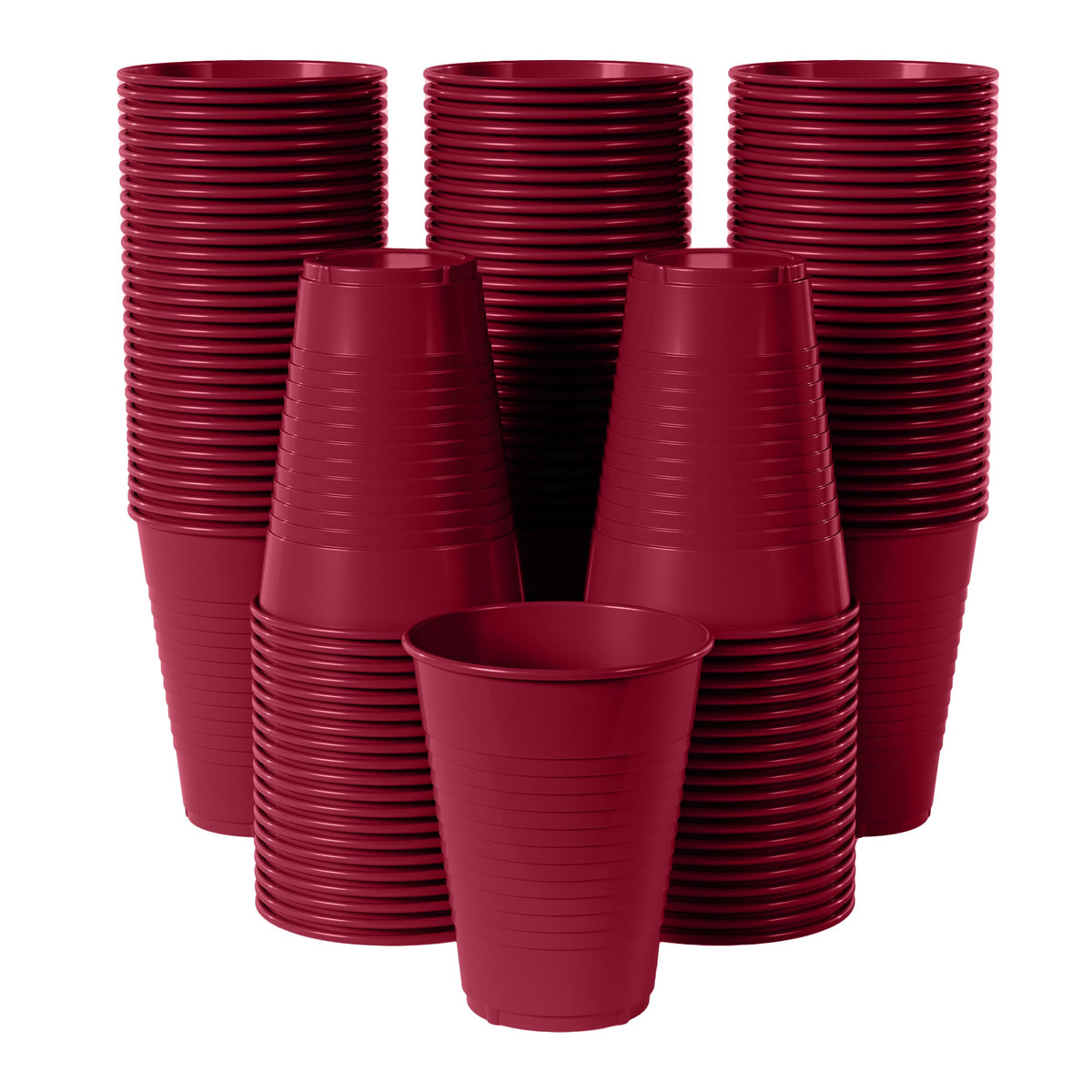12 Oz. Burgundy Plastic Cups | 50 Count