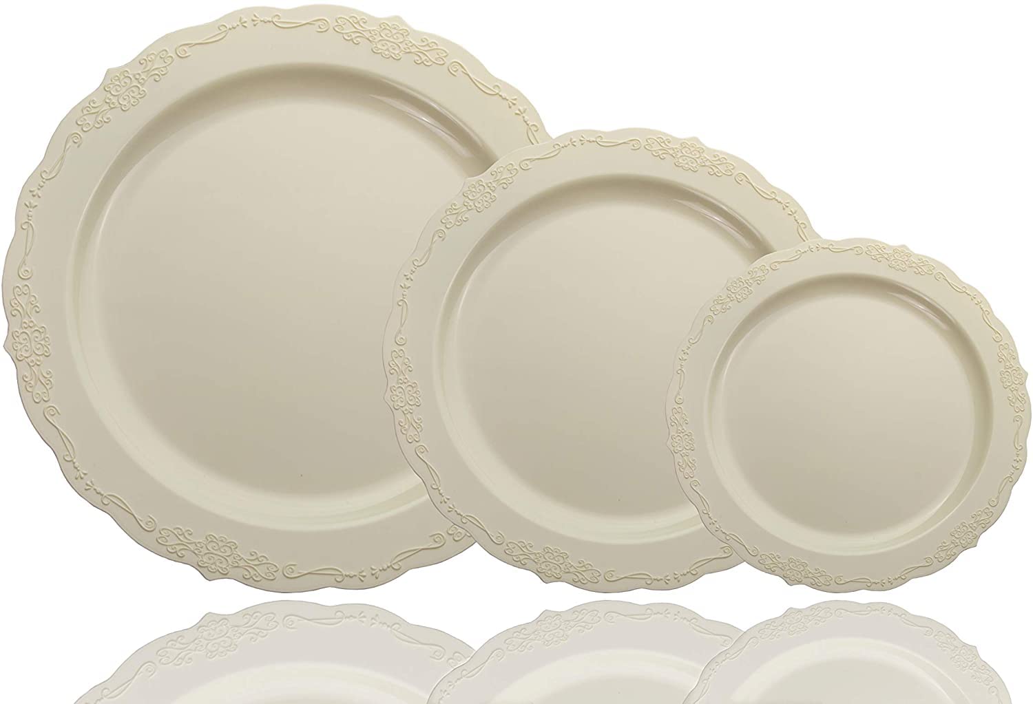 12 Oz. Ivory Victorian Design Bowls | 20 Count