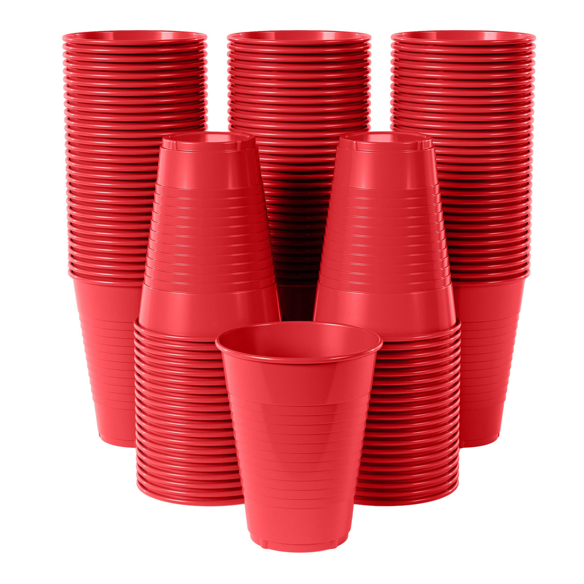 12 Oz. Red Plastic Cups | 50 Count