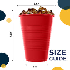 Little Gym - 12 Oz. Red Plastic Cups | 100 Count