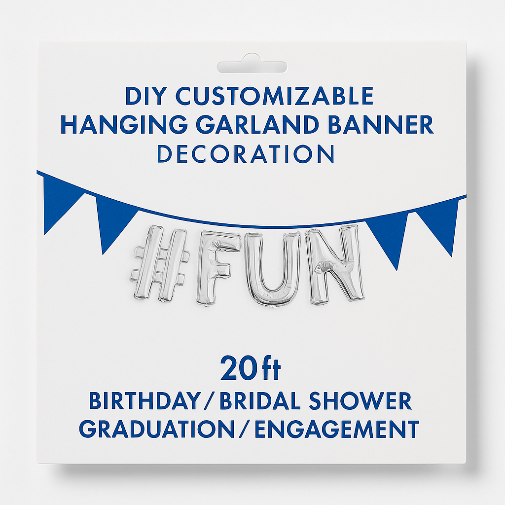 Royal Blue DIY Customizable Pennant Banner - 20ft