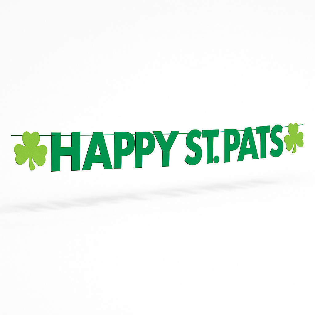 St. Patrick's Day "Happy St. Pat's" Letter Banner