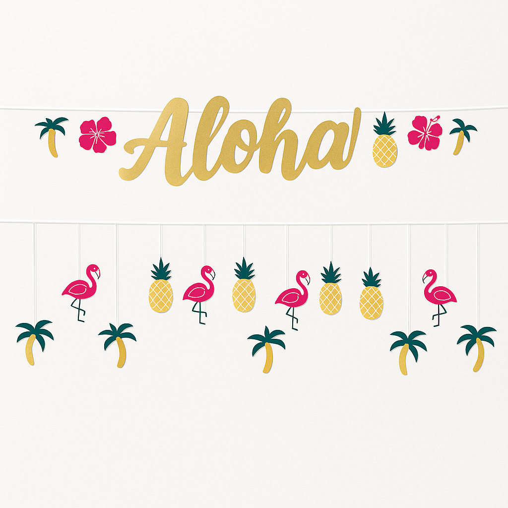 Tropical Luau "Aloha" Banner Set - 2 Pack