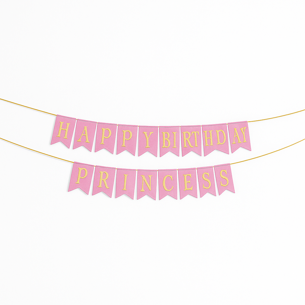 Disney Princess Once Upon A Time Happy Birthday Pennant Banner