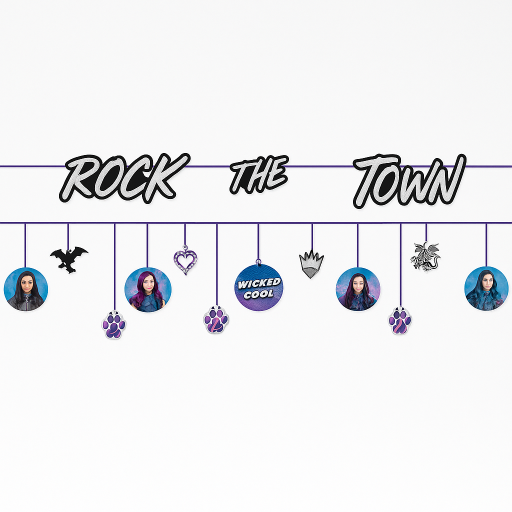 Disney Descendants 3 "Rock The Town" Double Banner Set