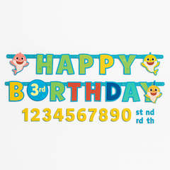 Baby Shark Jumbo "Happy Birthday" Add-An-Age Letter Banner