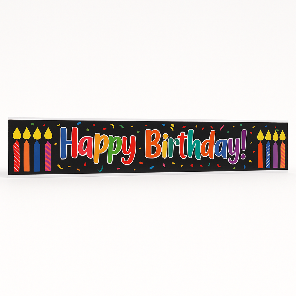 Colorful Birthday Candles Banner