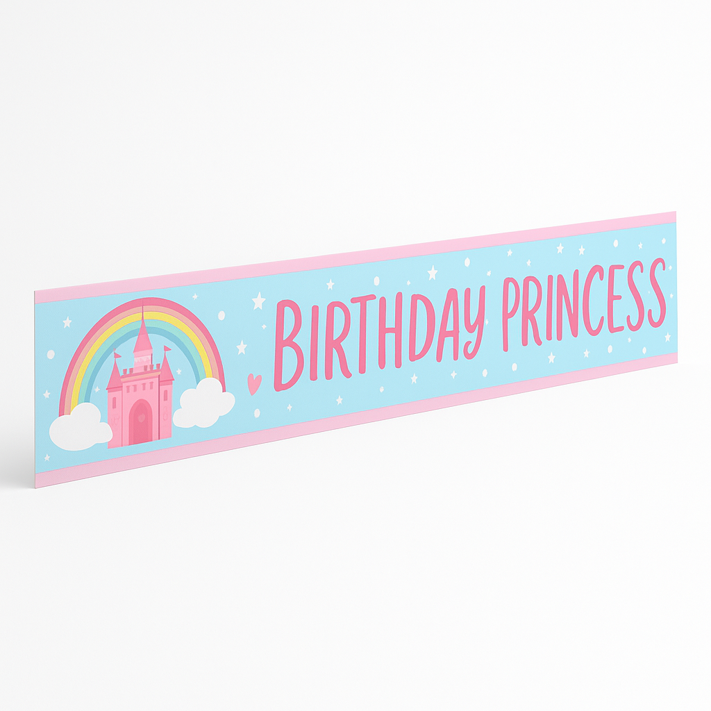 Enchanting Princess Castle Birthday Banner