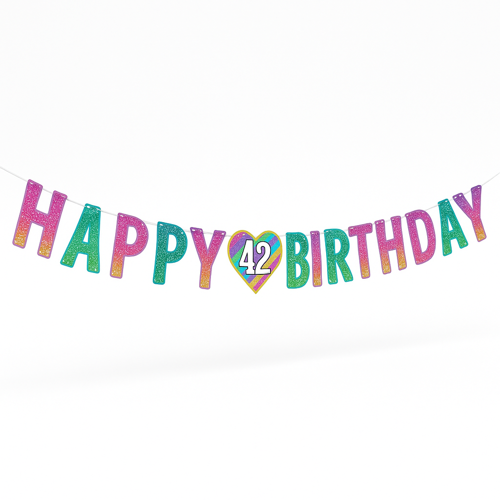 Sparkle Add-an-Age Customizable "Happy Birthday" Banner