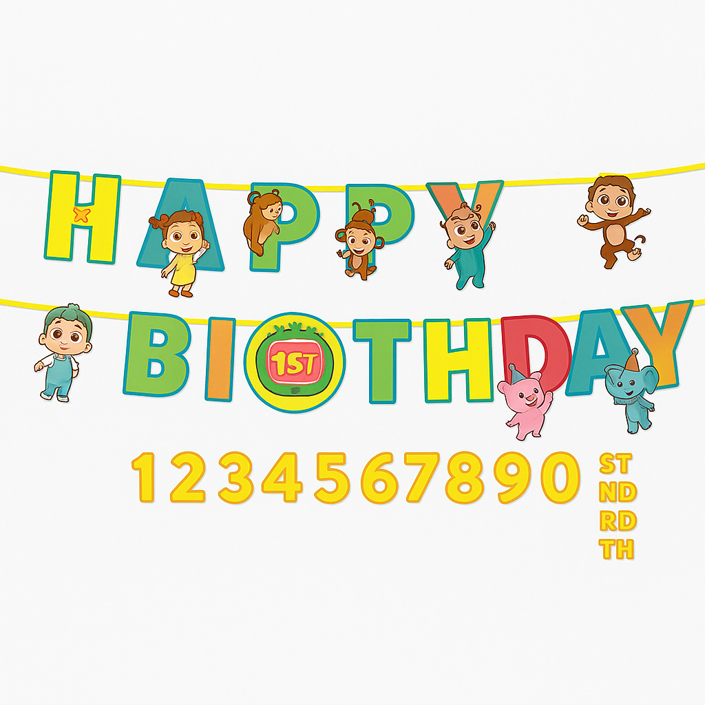 CoComelon Customizable "Happy Birthday" Jumbo Banner Kit