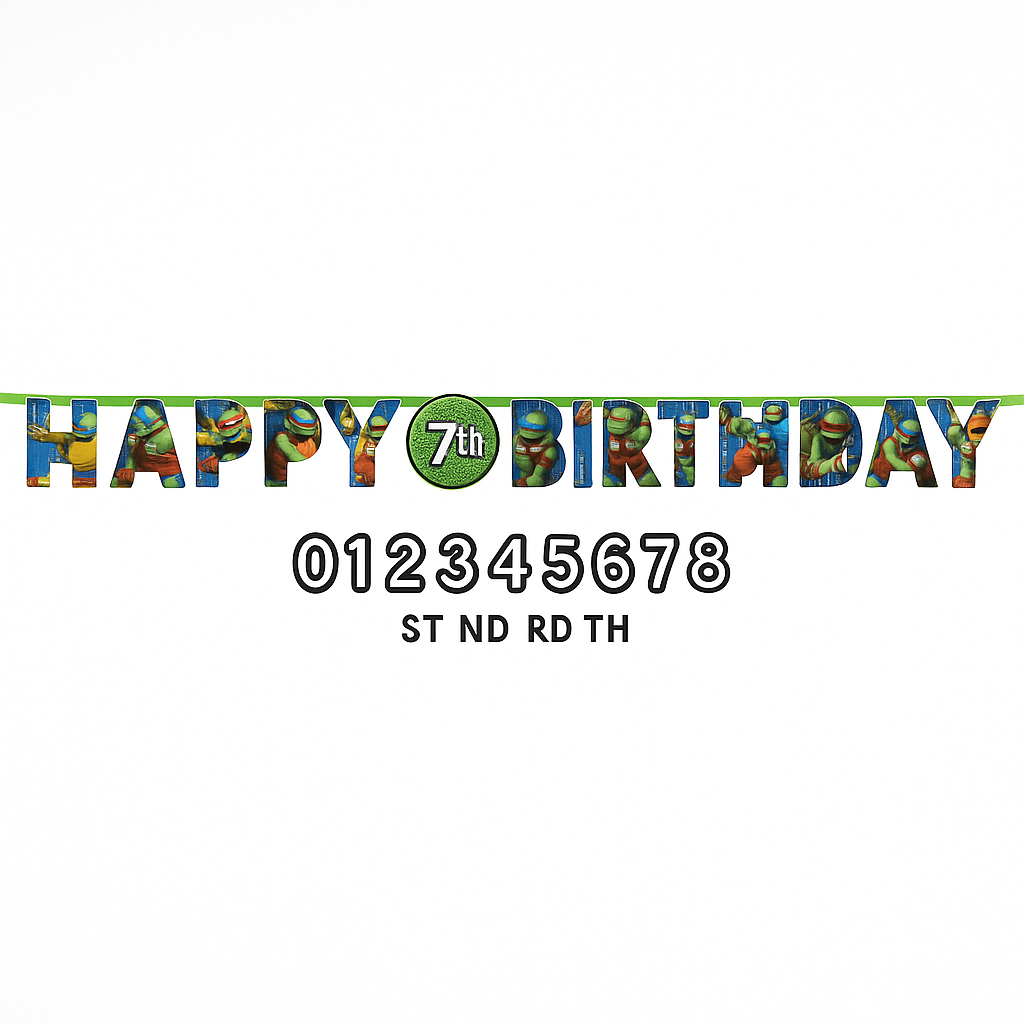 Teenage Mutant Ninja Turtles Add-an-Age Jumbo Birthday Banner Kit