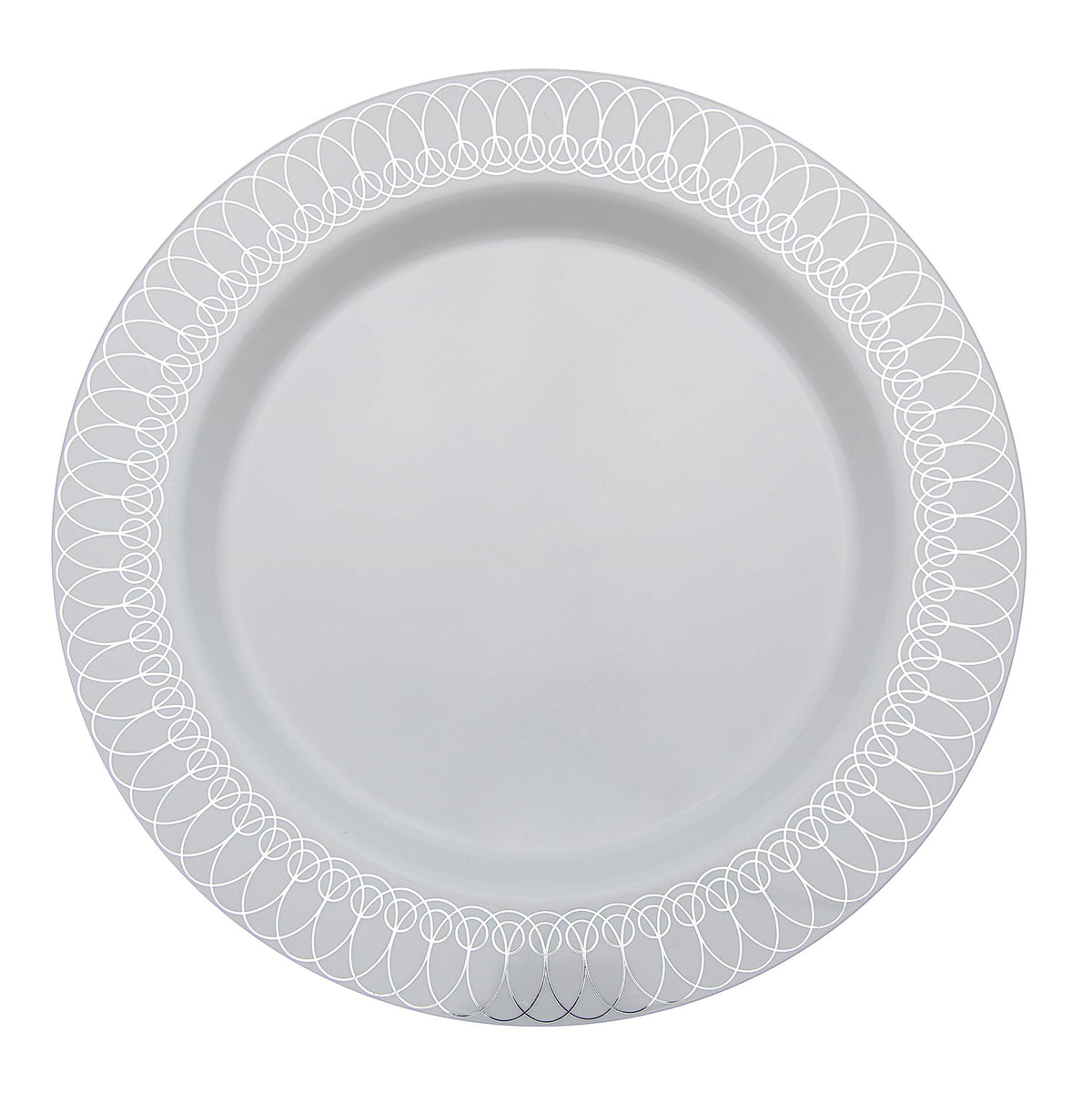 14 Oz. Silver Ovals Design Soup Bowls | 10 Count