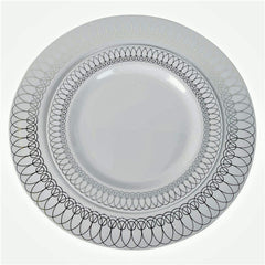 14 Oz. Silver Ovals Design Soup Bowls | 10 Count