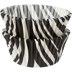 Mini Zebra Print Baking Cups