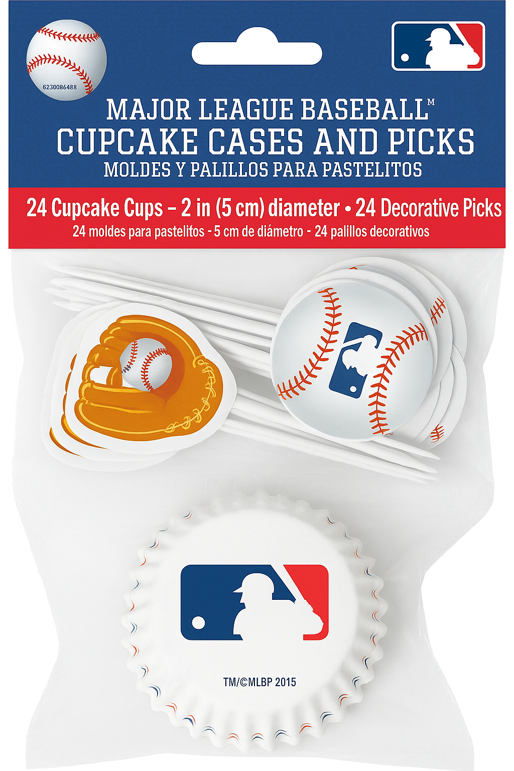 MLB Baseball Cupcake Decorating Kit with Cases & Picks
