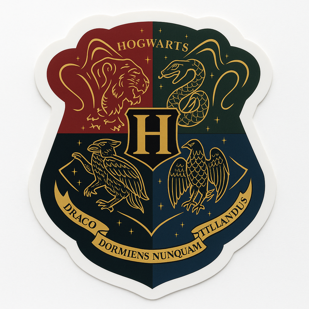 Harry Potter Hogwarts Crest Sticker Sheet - Halloween Edition