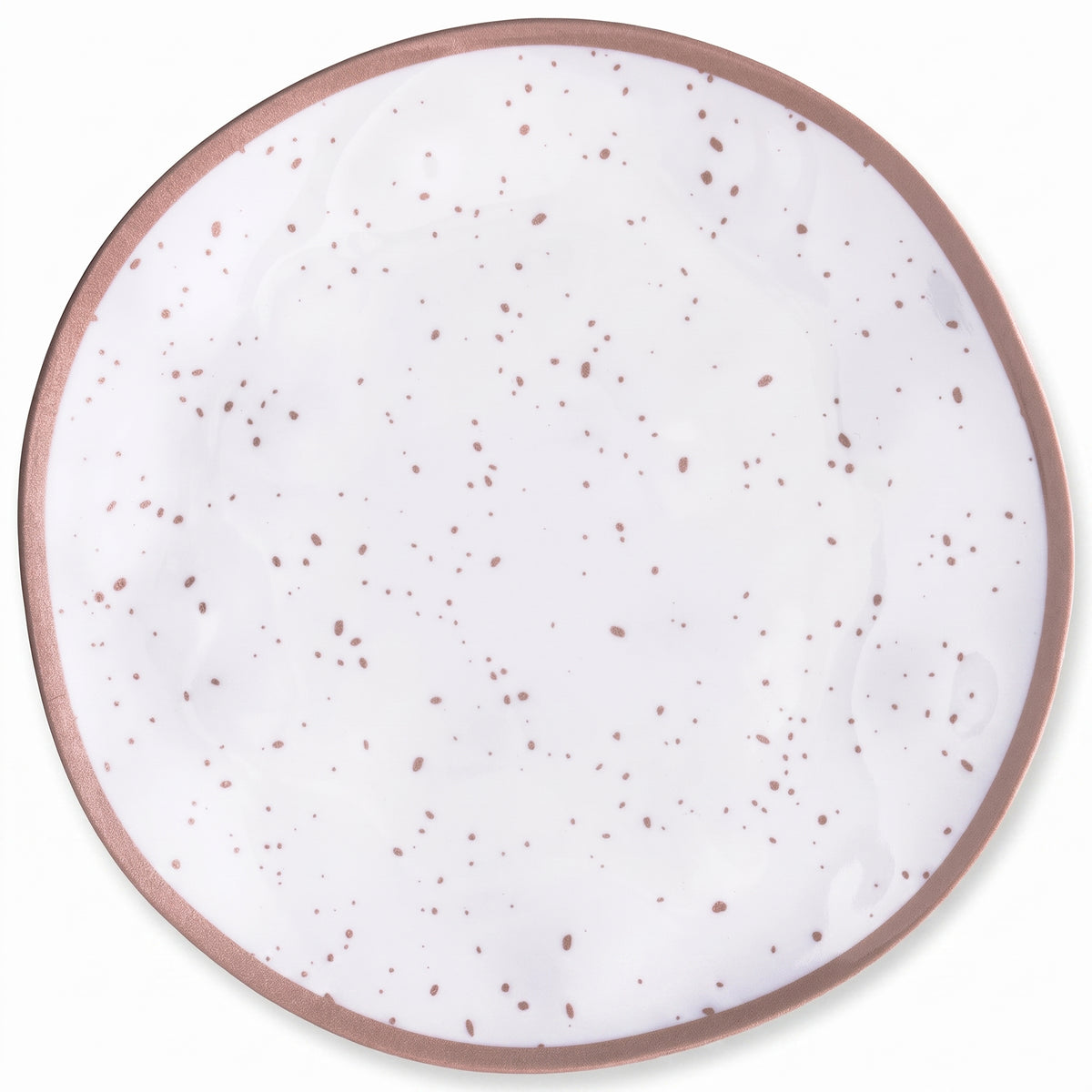 Rose Gold Trim Melamine Appetizer Plate - 6.25"