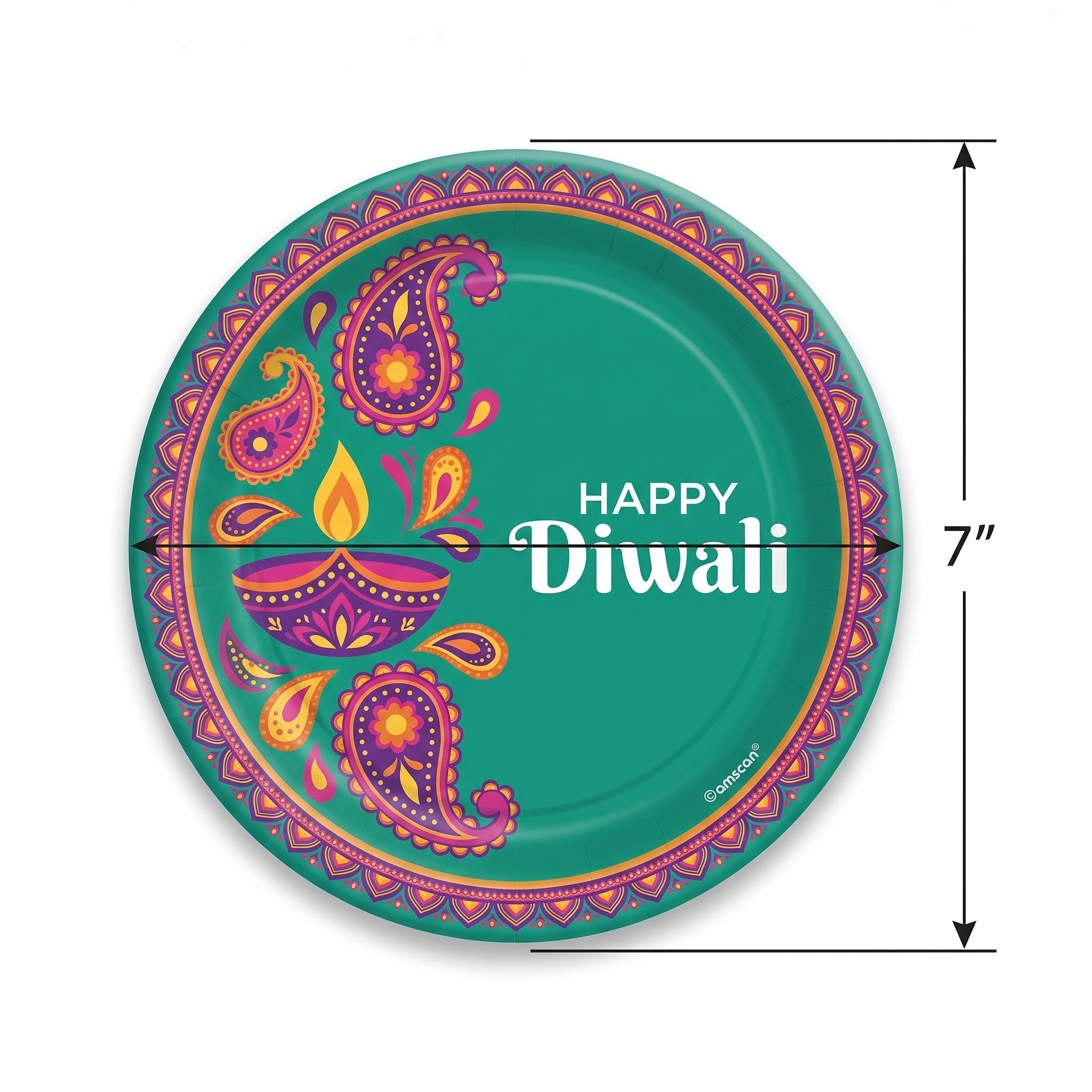 Rangoli Dream 7" Diwali Paper Plates
