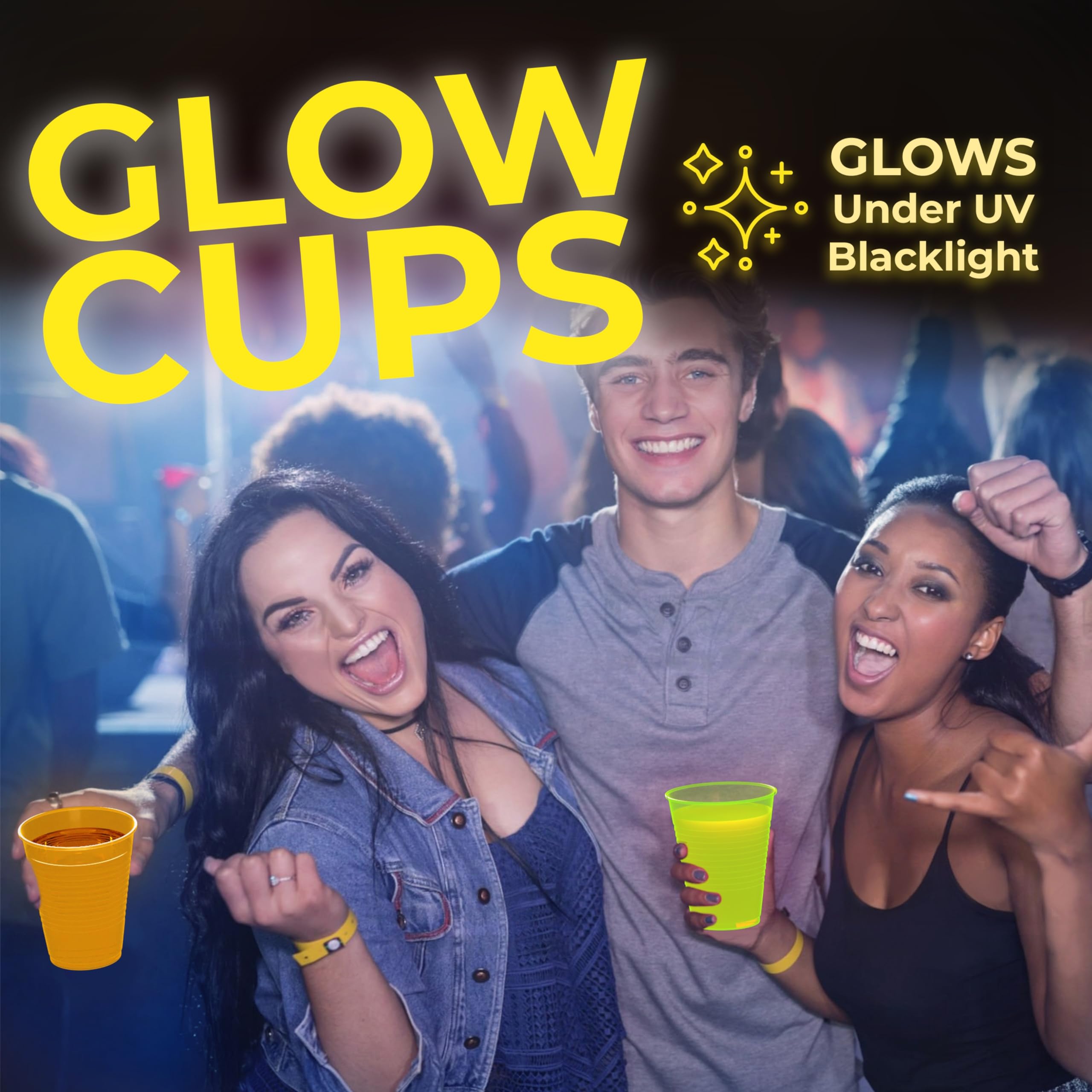 16 Oz. Neon Assorted Color Plastic Cups | Case of 720