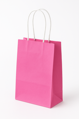 Bright Pink Kraft Paper Gift Bag - 5-Inch