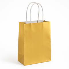 Extra Small Gold Paper Gift Bag - Perfect for Any Occasion