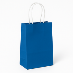 Bright Royal Blue Kraft Gift Bags, 10-Pack