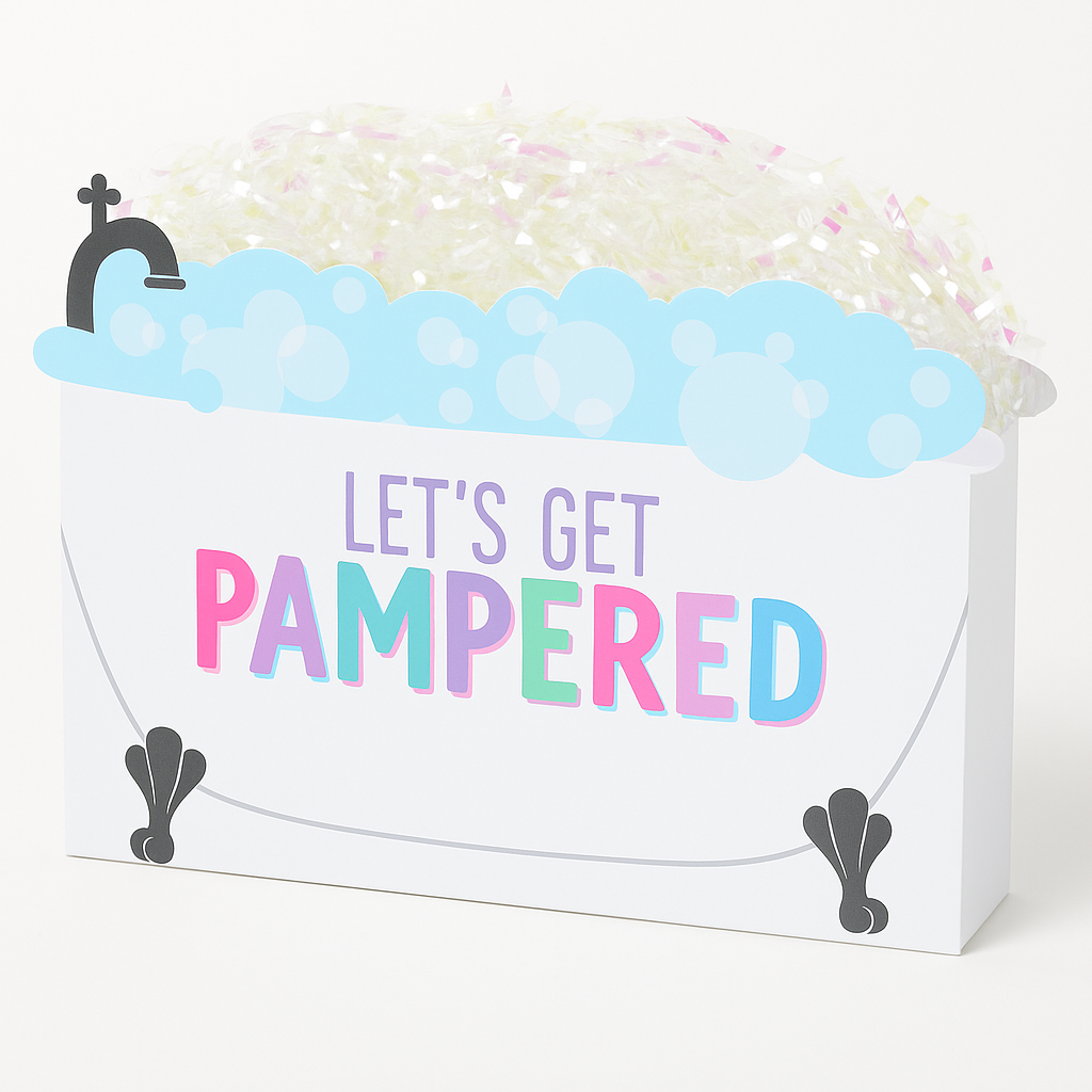 Spa Party "Let's Get Pampered" Favor Containers