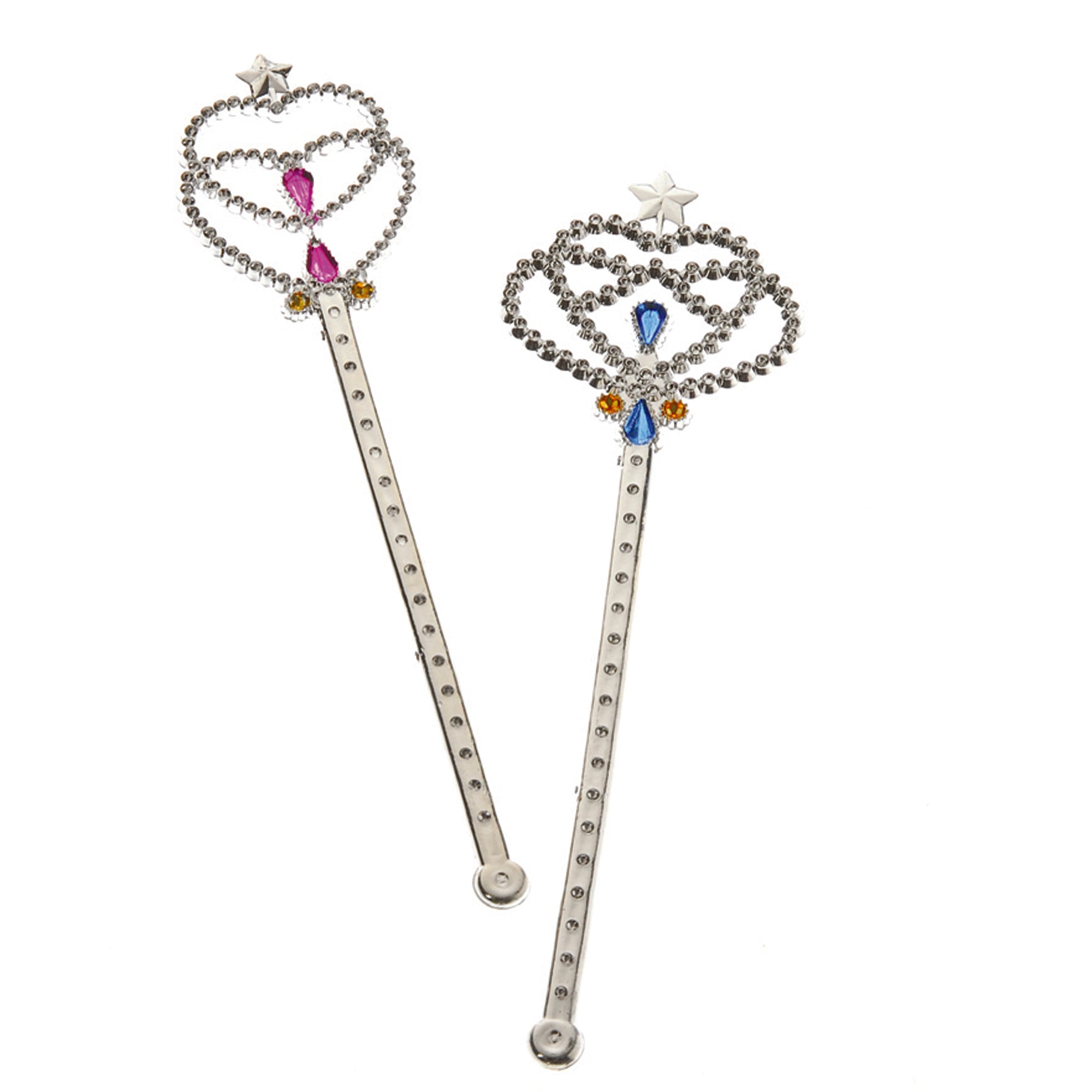 Silver Plastic Wands - 12 Count